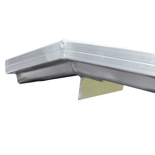 Rollstuhlrampe mobil klappbar 3-teilig Detail Auflage oben mit Winkel