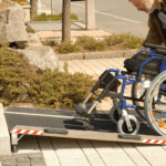 Rollstuhlrampe Keilbrücke Variabel Nutzung Von Unten