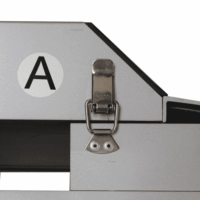 Rollstuhlrampe / Flächenrampe 2-teilig Detail Transportsicherung