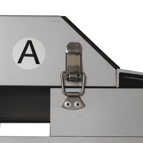 Rollstuhlrampe / Flächenrampe 2-teilig Detail Transportsicherung