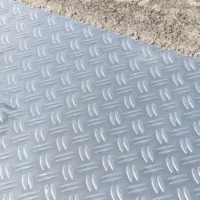 Rutschfeste Fahrfläche einer Rollstuhlrampe aus Aluminium